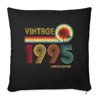 Vintage 1995 Limited Edition – Retro Sunset 30th - Sofa pillowcase 17,3'' x 17,3'' (45 x 45 cm) - black - Front