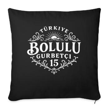 Bolu - Sofa pillowcase 17,3'' x 17,3'' (45 x 45 cm) - black - Front