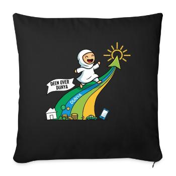 Deen about Dunya 2 - Sofa pillowcase 17,3'' x 17,3'' (45 x 45 cm) - black - Front