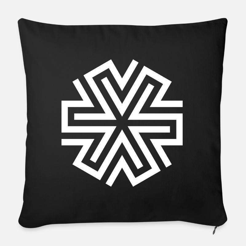 SNOWFLAKE - Sofakissenbezug 45 x 45 cm - Schwarz