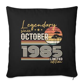 Cadeau Octobre 1985 - Génial Depuis Octobre 1985 - Housse de coussin décorative 45 x 45 cm - noir - Devant