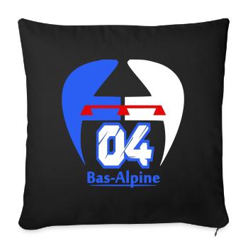Bas-Alpine 04 logo - Sofa pillowcase 17,3'' x 17,3'' (45 x 45 cm) - black - Front