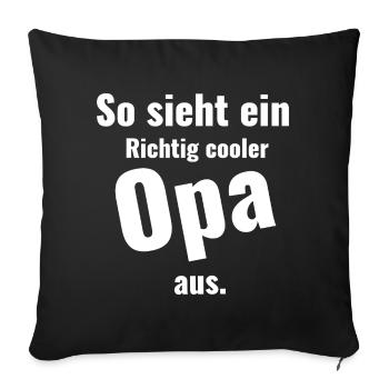 Real Cool Grandpa Guy Grandpa Grandpa Grandpa - Sofa pillowcase 17,3'' x 17,3'' (45 x 45 cm) - black - Front