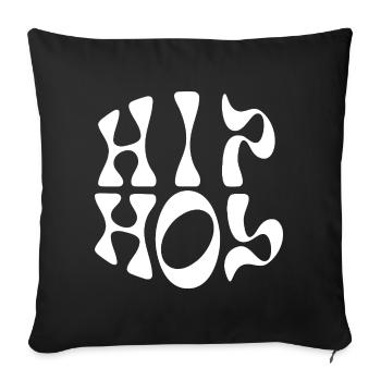 hip hop logo fluid design  - Sofa pillowcase 17,3'' x 17,3'' (45 x 45 cm) - black - Front