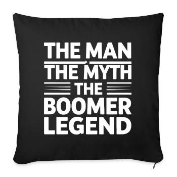 The Man The Myth The Boomer Legend Proud Boo - Sofa pillowcase 17,3'' x 17,3'' (45 x 45 cm) - black - Front