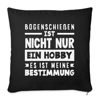 I go archery - Sofa pillowcase 17,3'' x 17,3'' (45 x 45 cm) - black - Front