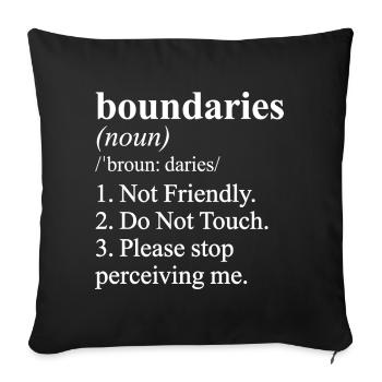 Définition drôle et non amicale - Housse de coussin décorative 45 x 45 cm - noir - Devant