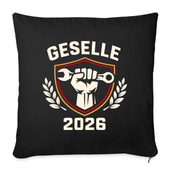 Journeyman 2026 screwed, sweated, won - Sofa pillowcase 17,3'' x 17,3'' (45 x 45 cm) - black - Front