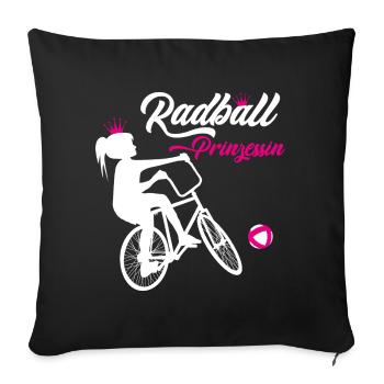 Radball, Cycleball, Hallenradsport - Sofakissenbezug 45 x 45 cm - Schwarz - Vorne