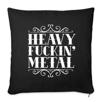 Heavy de métal - Housse de coussin décorative 45 x 45 cm - noir - Devant