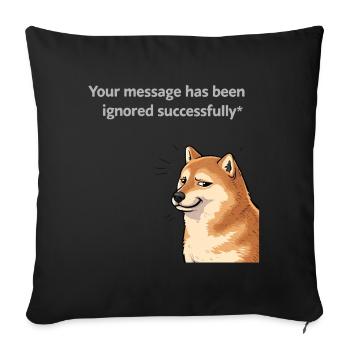 Your message was successfully ignored - Sofa pillowcase 17,3'' x 17,3'' (45 x 45 cm) - black - Front