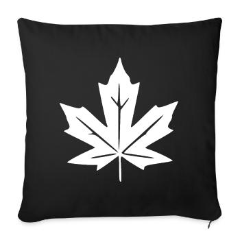 Maple Leaf Leaves Gift Nature Lover - Sofa pillowcase 17,3'' x 17,3'' (45 x 45 cm) - black - Front