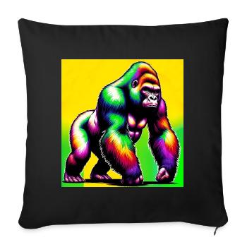 gorilla - Sofa pillowcase 17,3'' x 17,3'' (45 x 45 cm) - black - Front