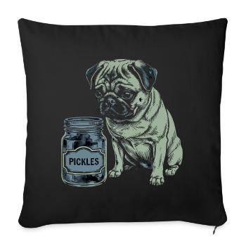Design d’ami chien – Cœur pour amis à quatre pattes - Housse de coussin décorative 45 x 45 cm - noir - Devant