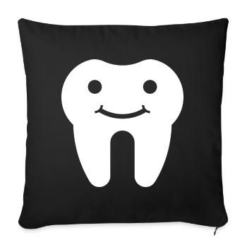 tooth - Sofa pillowcase 17,3'' x 17,3'' (45 x 45 cm) - black - Front