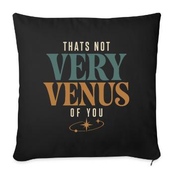 Venus sign Venus astrology - Sofa pillowcase 17,3'' x 17,3'' (45 x 45 cm) - black - Front