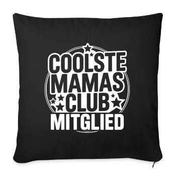 Coolste Mamas Club Mitglied - Sofakissenbezug 45 x 45 cm - Schwarz - Vorne