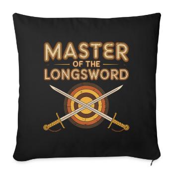 Maître de l’Épée Longue - Housse de coussin décorative 45 x 45 cm - noir - Devant
