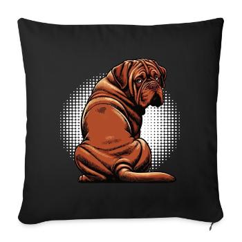 Bordeaux Dogge Bordeauxs Bordeaux Doggen besitzer - Sofakissenbezug 45 x 45 cm - Schwarz - Vorne