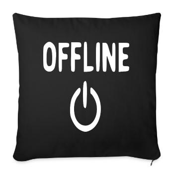 Motif d’icônes d’alimentation hors ligne - Housse de coussin décorative 45 x 45 cm - noir - Devant