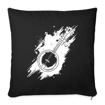 Banjo Sketch - Housse de coussin décorative 45 x 45 cm - noir - Devant