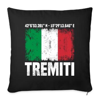 Tremiti Coordinates - Sofa pillowcase 17,3'' x 17,3'' (45 x 45 cm) - black - Front