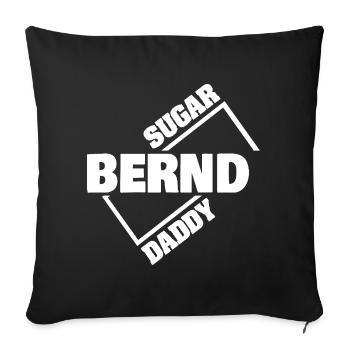 Bernd als Geld - Sofakissenbezug 45 x 45 cm - Schwarz - Vorne