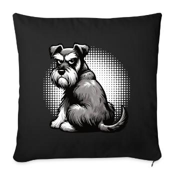Schnauzer géant Schnauzer Propriétaire de Schnauzer - Housse de coussin décorative 45 x 45 cm - noir - Devant