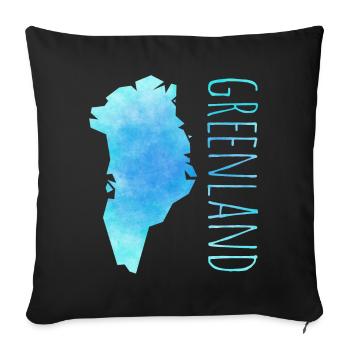 greenland - Sofa pillowcase 17,3'' x 17,3'' (45 x 45 cm) - black - Front