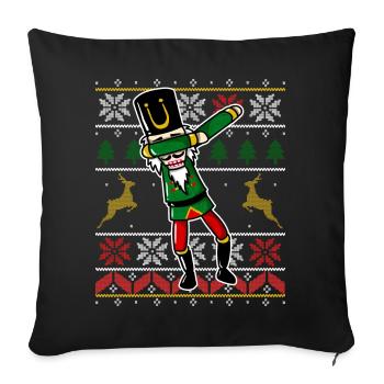 Casse-Noisette tamponnant - Dab laid Design Pull - Housse de coussin décorative 45 x 45 cm - noir - Devant