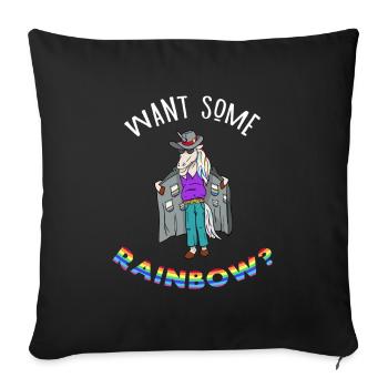UniCorn Unicorn Dealer Drugs Gras M coka nouveau - Housse de coussin décorative 45 x 45 cm - noir - Devant