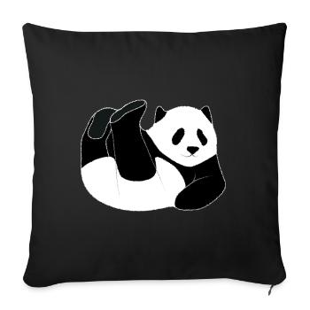 Funny Panda! Big Panda Animal Lover Cute Gift - Sofakissenbezug 45 x 45 cm - Schwarz - Vorne