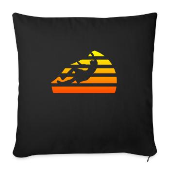 Alpinisme alpinisme escalade escalade escalade escalade - Housse de coussin décorative 45 x 45 cm - noir - Devant