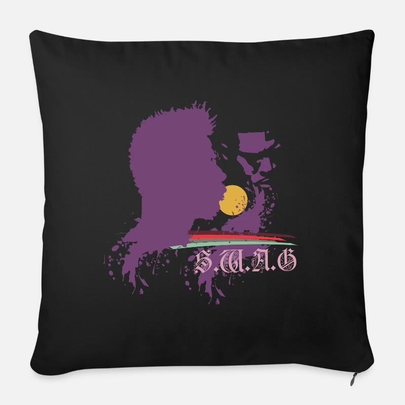 SWAG - Housse de coussin décorative 45 x 45 cm - noir