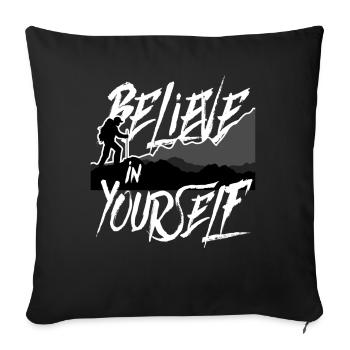 Mountaineering mountaineer climbing hiking gift - Sofa pillowcase 17,3'' x 17,3'' (45 x 45 cm) - black - Front