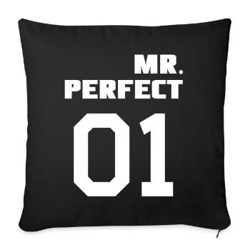MR. PARFAIT & MME. Chemise de couple PARFAIT - Housse de coussin décorative 45 x 45 cm - noir - Devant