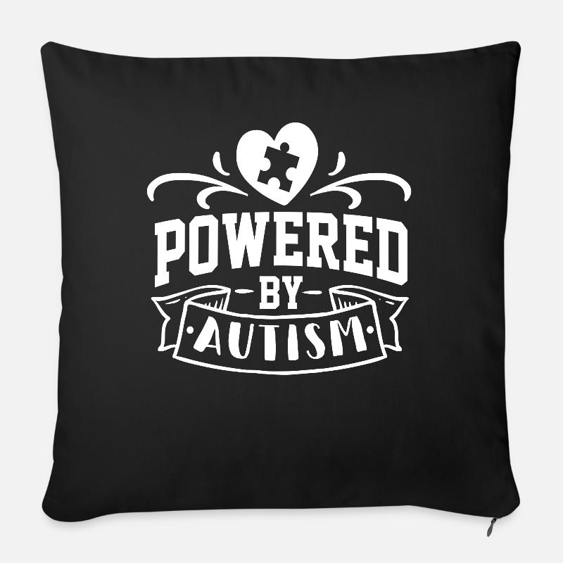 Autismus Geschenk Asperger Awareness ADHS Trisomie - Sofakissenbezug 45 x 45 cm - Schwarz