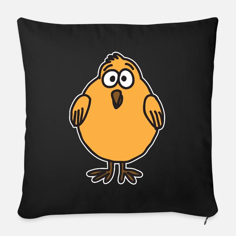 Kueken - Housse de coussin décorative 45 x 45 cm - noir