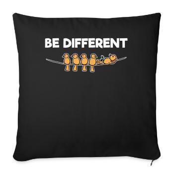 Be Different - Sofakissenbezug 45 x 45 cm - Schwarz - Vorne