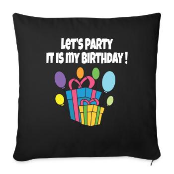 Neues Geburtstagsgeschenk Geburtstagsgeschenkparty - Sofakissenbezug 45 x 45 cm - Schwarz - Vorne
