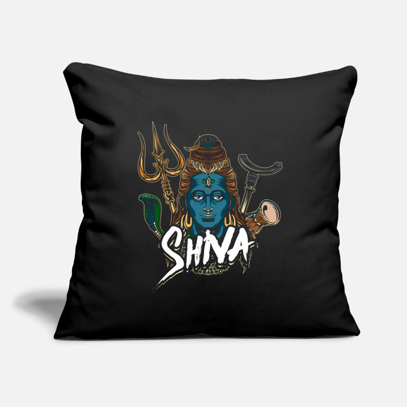 Don de divinité hindouisme Shiva Housse de coussin décorative 45 x 45 cm