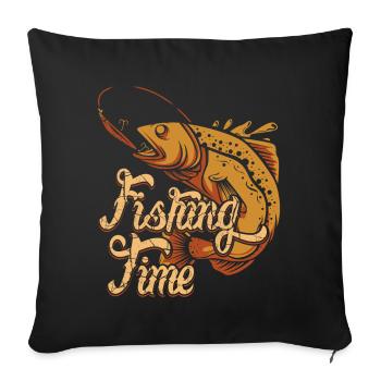 Fishing Fishing Fishing Angler Fisherman Gift - Sofa pillowcase 17,3'' x 17,3'' (45 x 45 cm) - black - Front