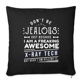 Xray Tech Radiology Medicine Radiologist Nurse - Sofa pillowcase 17,3'' x 17,3'' (45 x 45 cm) - black - Front