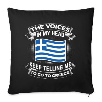 Go to Greece - Vacation Athens Akropolis Gift - Sofakissenbezug 45 x 45 cm - Schwarz - Vorne