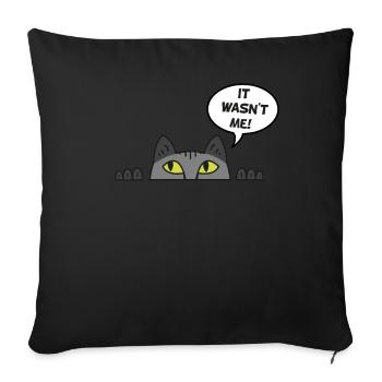Cadeau chat perso coquin maine coon persan - Housse de coussin décorative 45 x 45 cm - noir - Devant