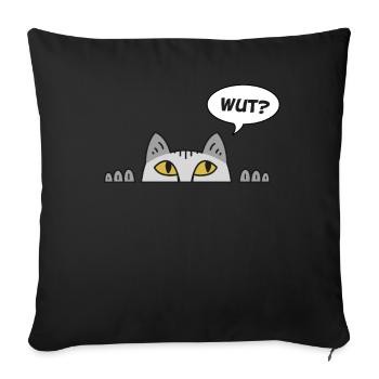 Cadeau chat perso coquin maine coon persan - Housse de coussin décorative 45 x 45 cm - noir - Devant