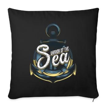 Cadeau de marin marin - Housse de coussin décorative 45 x 45 cm - noir - Devant