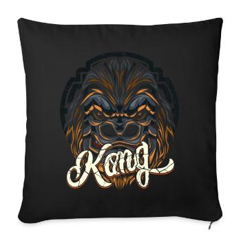 Gorilla Tier Dschungel Geschenk - Sofakissenbezug 45 x 45 cm - Schwarz - Vorne