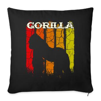 gorilla - Sofa pillowcase 17,3'' x 17,3'' (45 x 45 cm) - black - Front