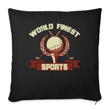 Cool Golf World Finest Tshirt Design - Sofa pillowcase 17,3'' x 17,3'' (45 x 45 cm) - black - Front